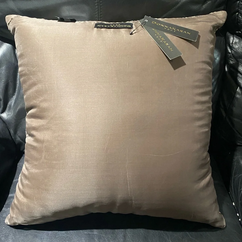 Donna Karan Sanctuary Manipulted Ribbon Silk Mink Decorative Pillow 18